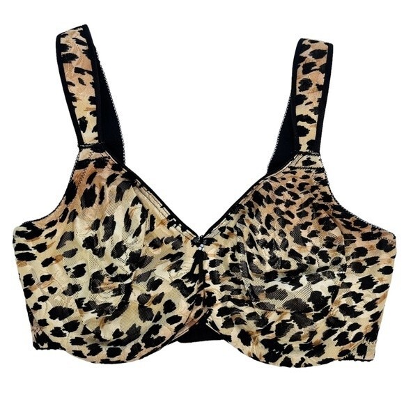 Wacoal Bra Awareness Full Coverage Underwire sz 32DD * Animal Print Cheetah Gold - Picture 1 of 6